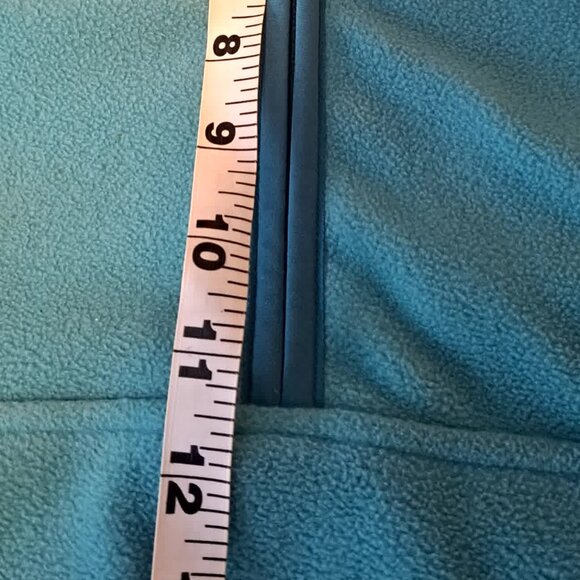 LANDS' END MEDIUM 10-12  Blue Fleece Hoodie Tunic - Picture 6 of 13